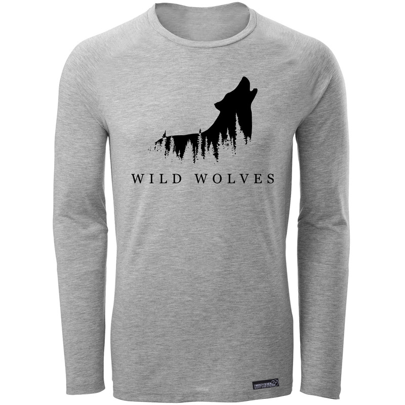 قیمت و خرید تی شرت آستین بلند مردانه 27 مدل Wild Wolves کد MH56