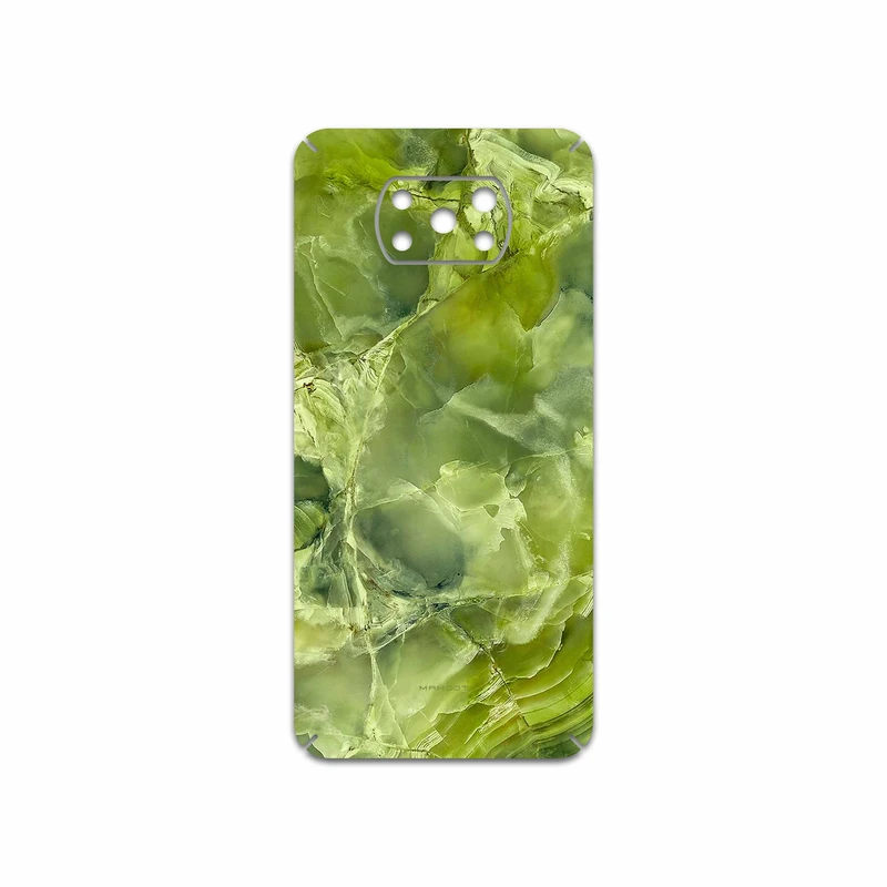 برچسب پوششی ماهوت مدل Green Crystal Marble مناسب برای گوشی موبایل شیائومی Poco X3 NFC