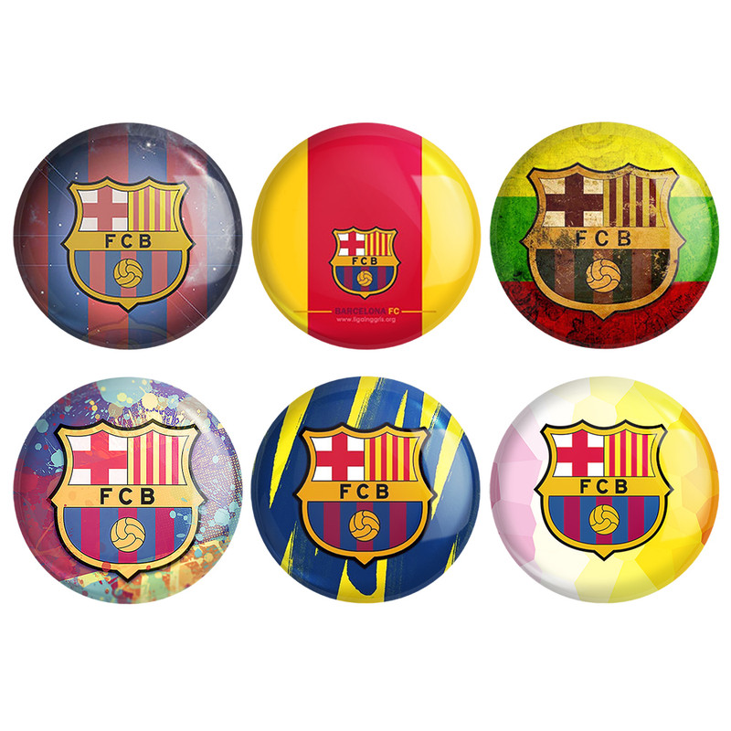 مگنت خندالو طرح باشگاه بارسلونا FC Barcelona کد 1688B مجموعه 6 عددی