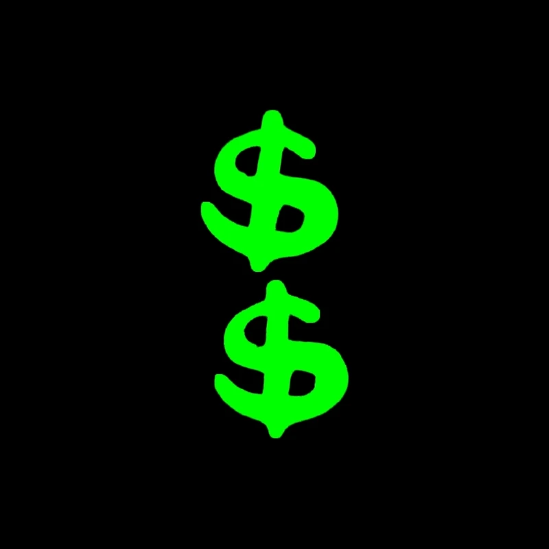 استیکر تزئینی موبایل وتبلت مدل شبنما طرح دلار بسته دو عددی