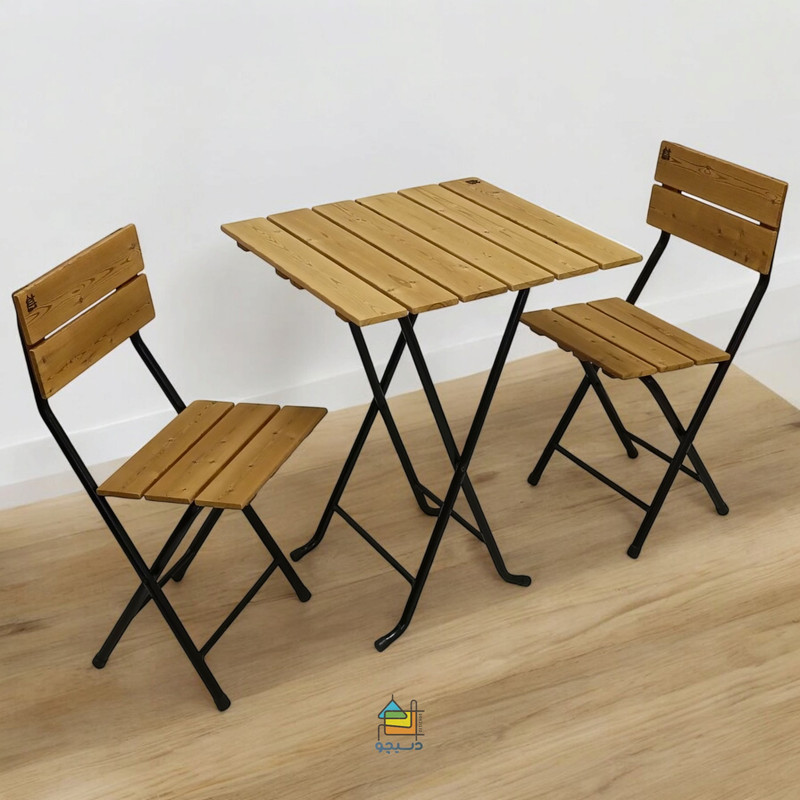 میز و صندلی ناهارخوری 2 نفره دسیچو مدل تاشو ترموود 2040