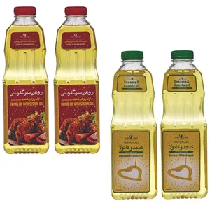 روغن کنجد سرخ کردنی و کنجد و کانولا حلوای عقاب - 870 میلی لیتر بسته 4 عددی