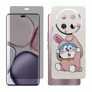 Glass Together model privacy screen protector suitable for Honor X9c mobile phone with back cover sticker