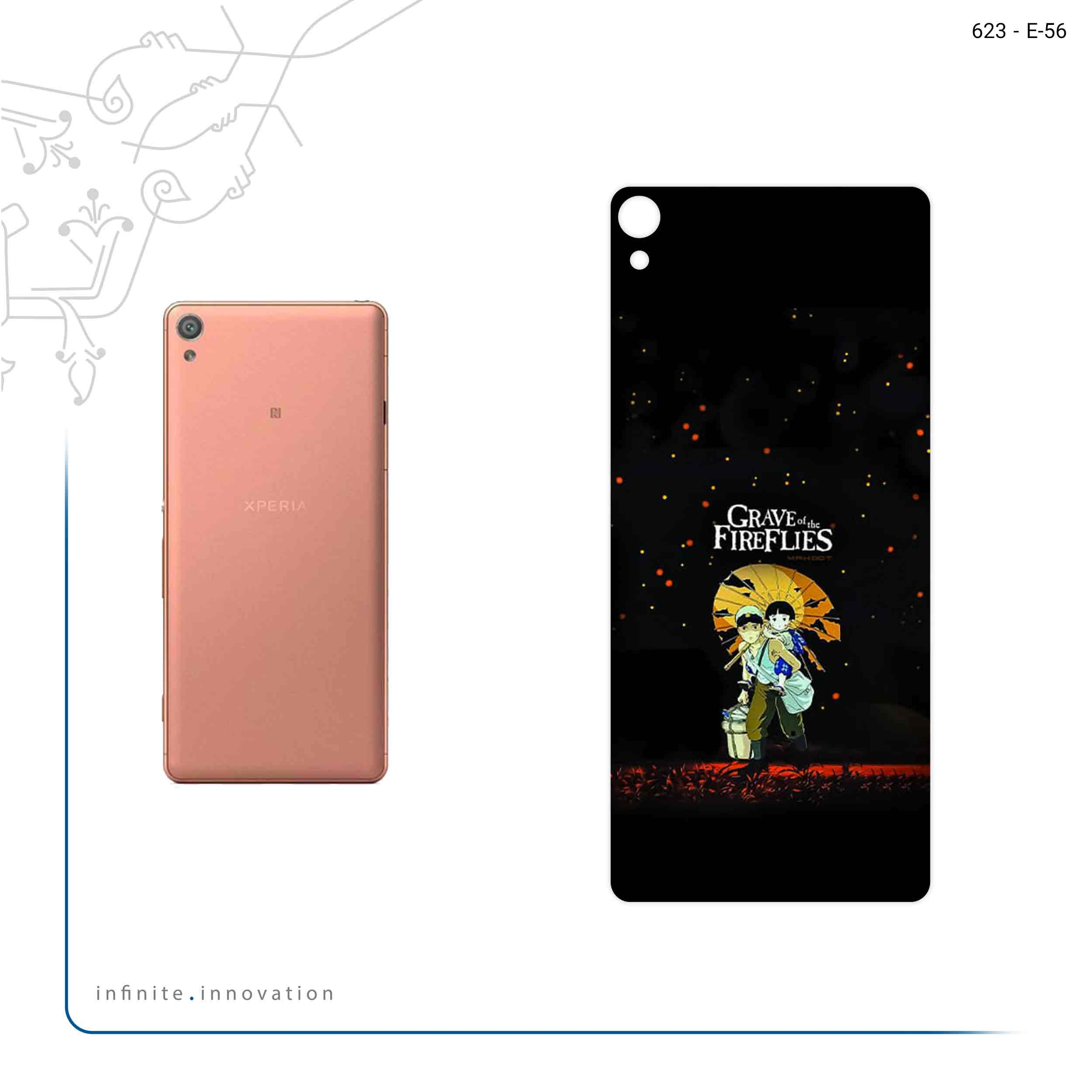 برچسب پوششی ماهوت مدل Grave of the Fireflies مناسب برای گوشی موبایل سونی Xperia XA