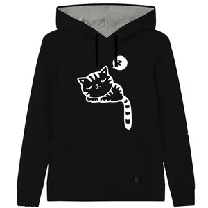 هودی دخترانه 27 مدل CAT کد V03 رنگ مشکی