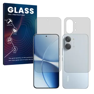 Glass Hydrogel model Matte Screen Protector for Xiaomi Redmi Turbo 5 Max mobile phone along with the back protector