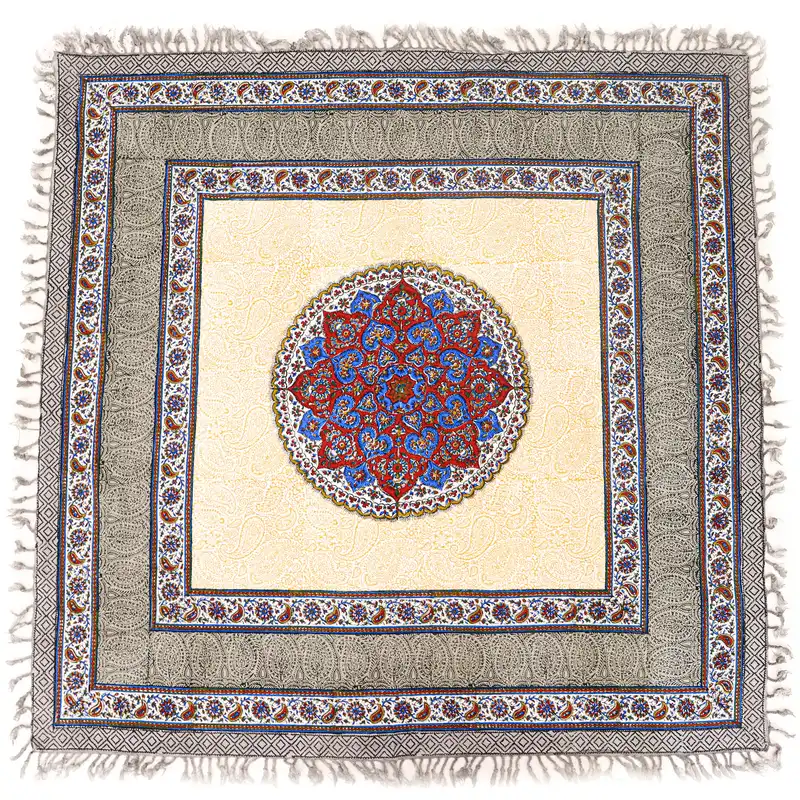 رومیزی قلمکار مدل رنگی کد RpYp100