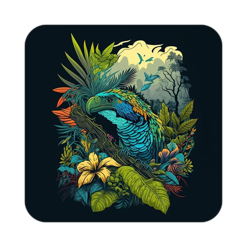 زیر لیوانی کاکتی طرح حیوانات رنگی مدل mp25495