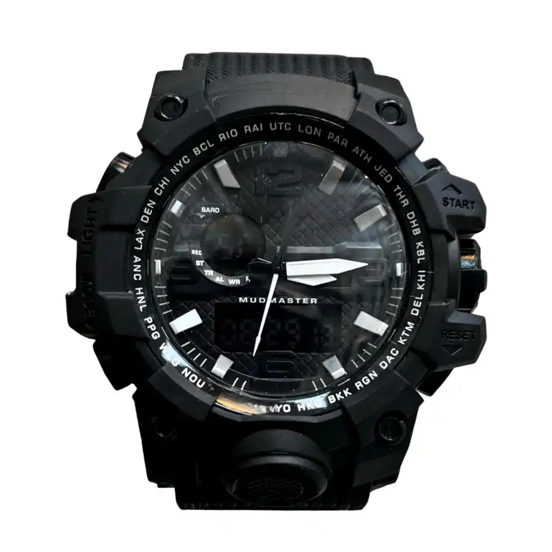 ساعت مچی عقربه ای مدل اسپرت دو زمانه کد GSH B