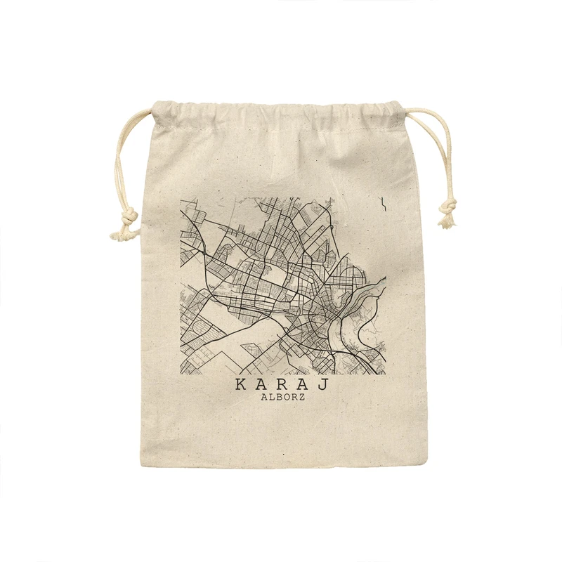 نظم دهنده ترمه طراحان ایده مدل نقشه شهر کرج کد map0504 - L سایز 40x28 سانتی متر