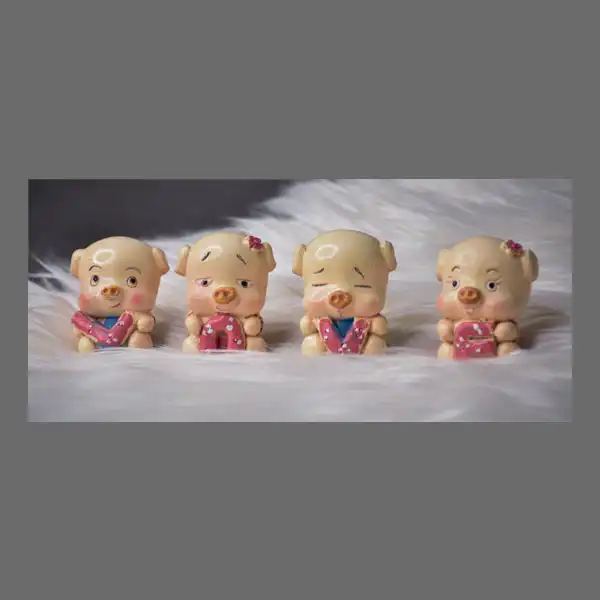 مجسمه مدل خوک لاو مجموعه 4عددی