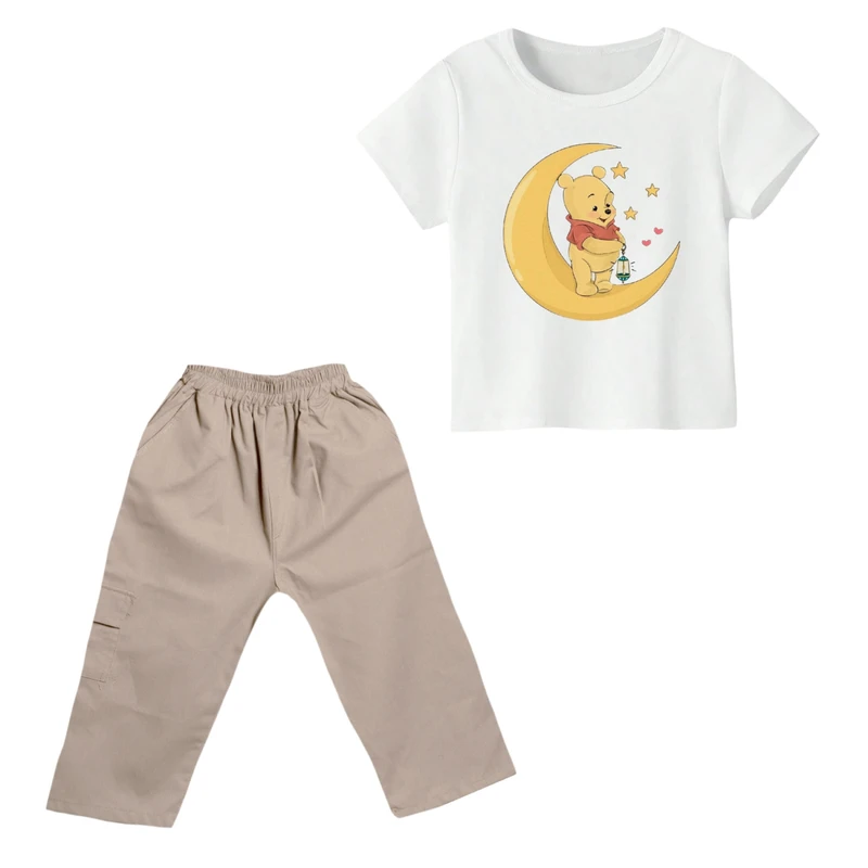 ست تی شرت و شلوارک پسرانه مدل پو کد ۷۱