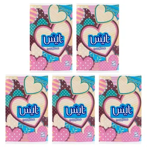 دستمال کاغذی جیبی 10 برگ نایس مدل قلب پارچه ای مجموعه 5 عددی