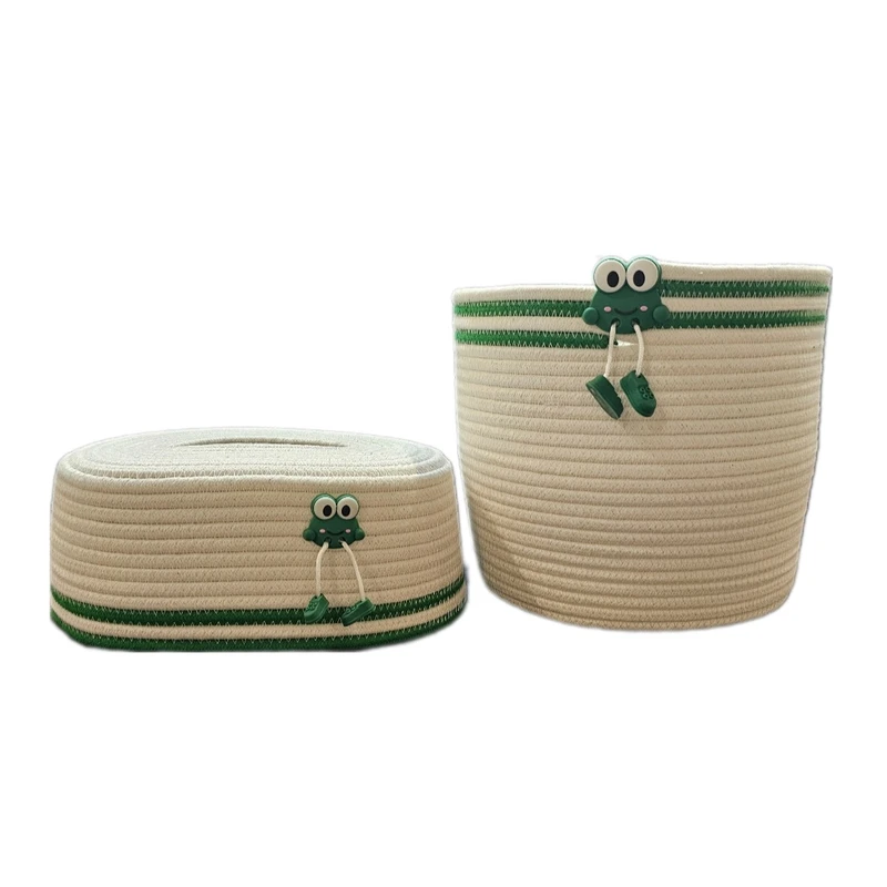 ست سطل و کاور دستمال لالیپاپ مدل frog