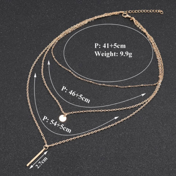 گردنبند زنانه مدل سکه ای مجموعه 3 عددی گردنبند زنانه مدل سکه ای مجموعه 3 عددی