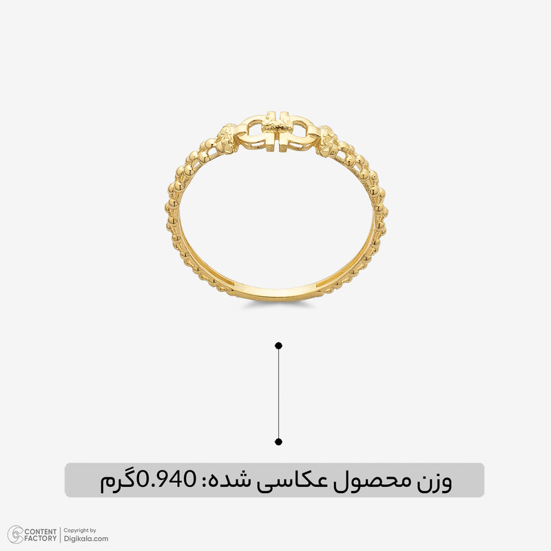 انگشتر طلا  18 عیار زنانه گالری طلا و جواهر هانی مدل 70429  - 8