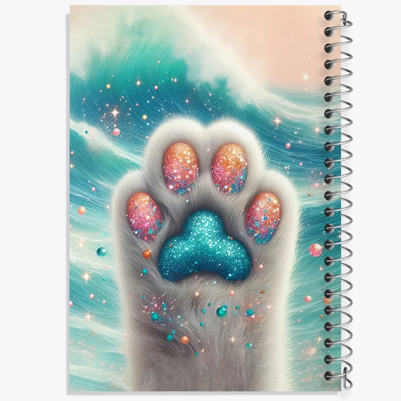 دفتر شطرنجی 50 برگ خندالو طرح پنجه ی کیوت گربه  کد F6082