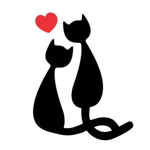 برچسب بدنه خودرو آداک طرح گربه معشوق کد Catb01