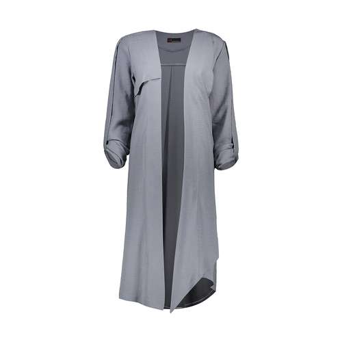 مانتو زنانه کد G9927 رنگ طوسی