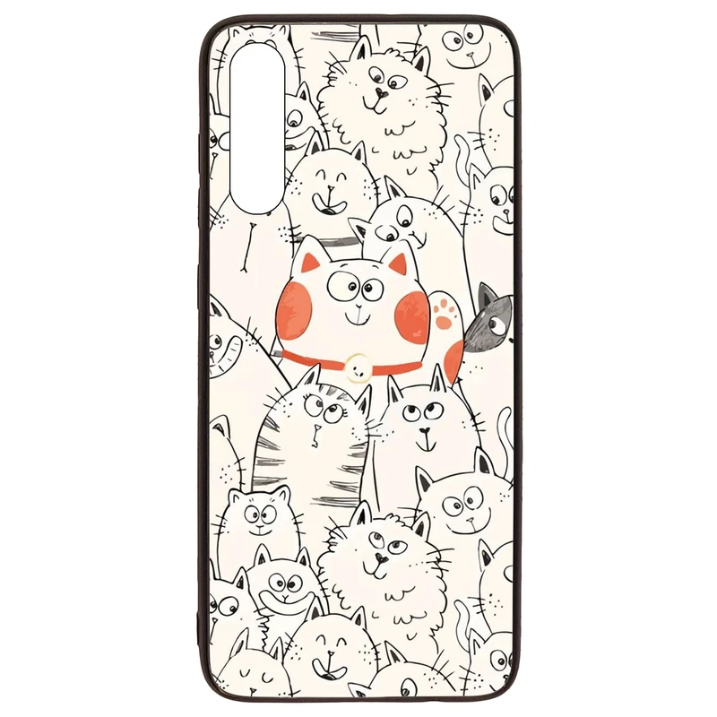 کاور قاب گارد گوشی طرح گربه کد TPU-024 مناسب برای گوشی موبایل سامسونگ Galaxy A70 / A70s