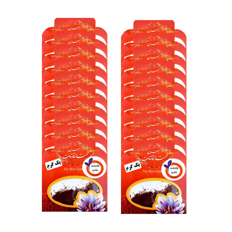 زعفران نرمه قائنات شاپ - 1گرم بسته 20 عددی 