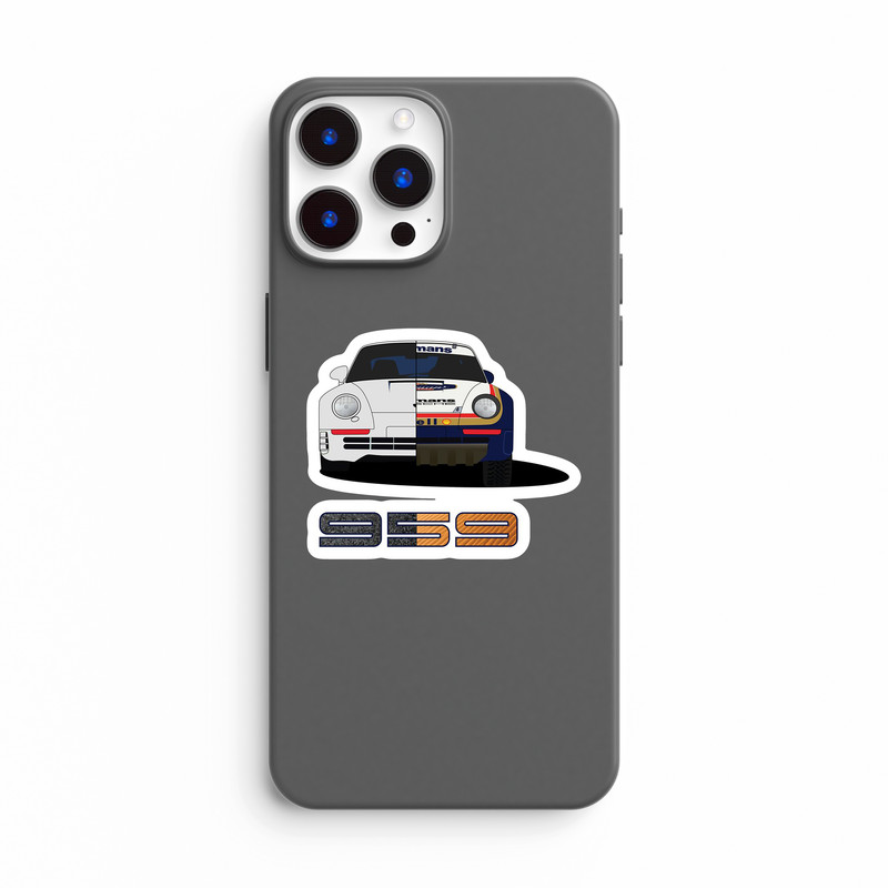 استیکر لپ تاپ و موبایل بووم طرح ماشین مدل Racing Porsche کد UV055