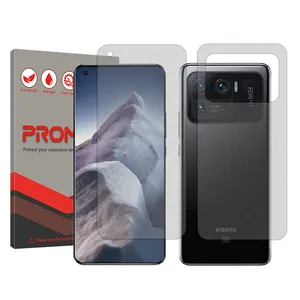 Promate Resistant model matte screen protector suitable for Xiaomi Mi 11 Ultra mobile phone along with the back of the phone