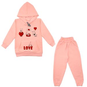 ست هودی و شلوار دخترانه مدل A122 LOVE