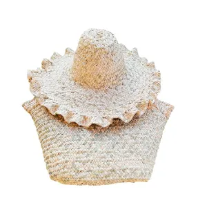 ست زنبیل و کلاه حصیر بافی مدل پاییزی