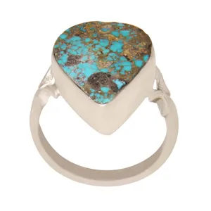 انگشتر نقره زنانه مدل سنگ فیروزه کد AW_564