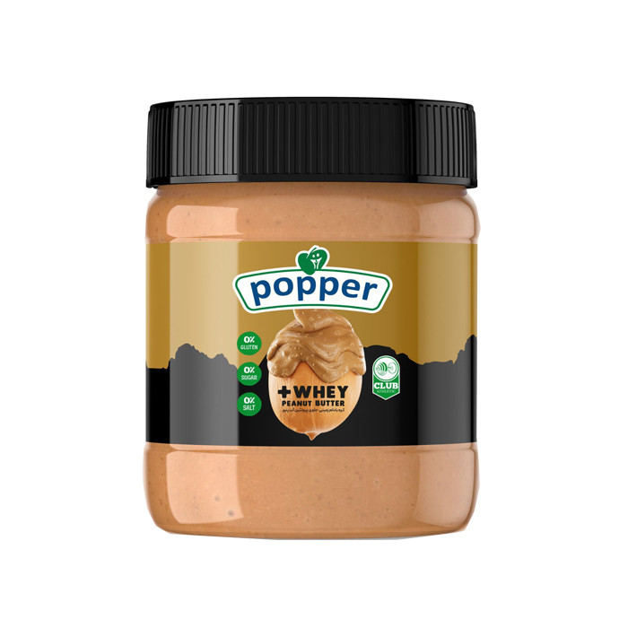 کره بادام زمینی رژیمی با پروتئین وی پوپر - 350 گرم