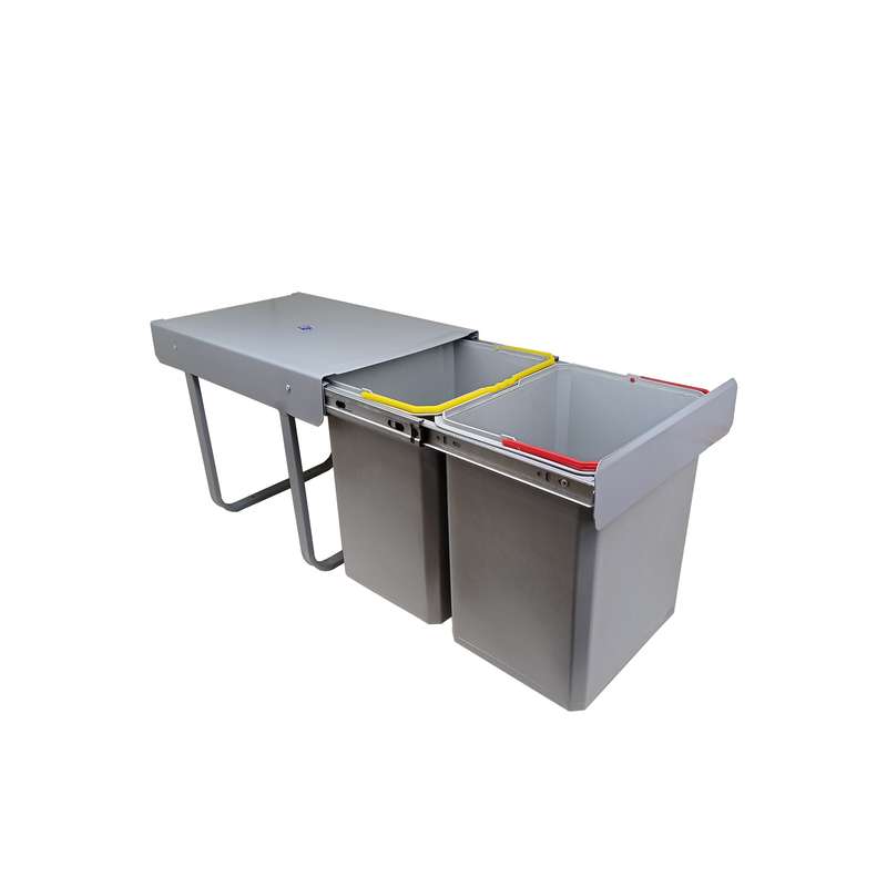 سطل زباله کابینتی مدل دو مخزنه
