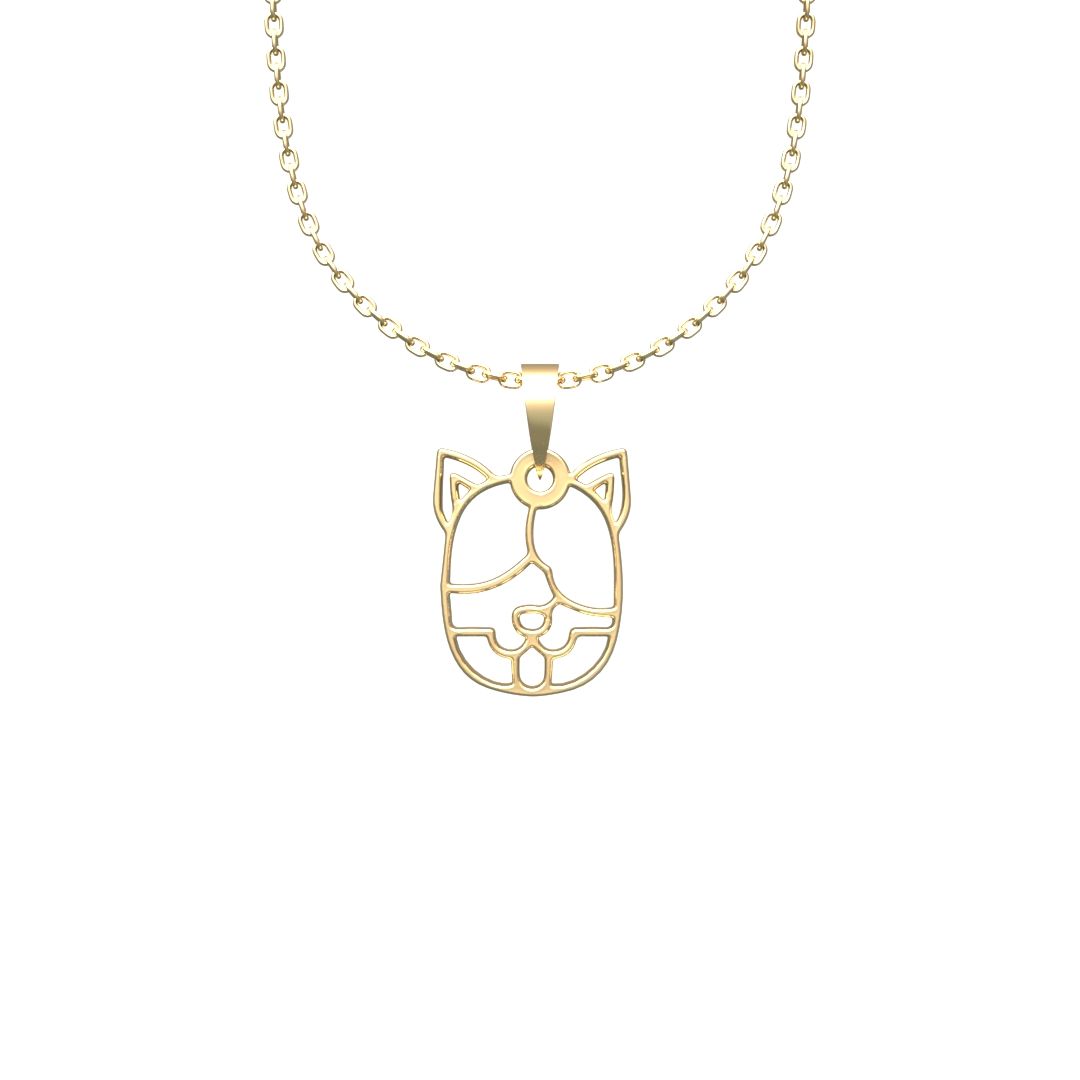 گردنبند طلا 18 عیار زنانه مدوپد مدل سگ کد B2-1-1091 - - 5