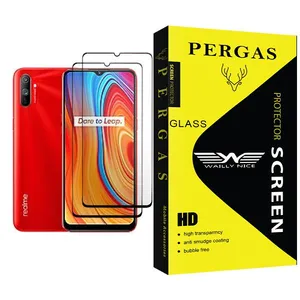 Waily Nice Pergas Glass MIX002 Screen Protector For Realme C3 Pack Of 2
