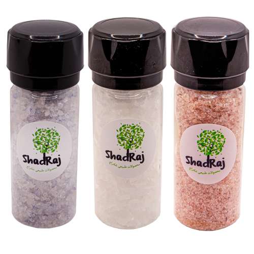 نمک صورتی و دل نمک و نمک آبی شادراج - 160 گرم بسته 3 عددی