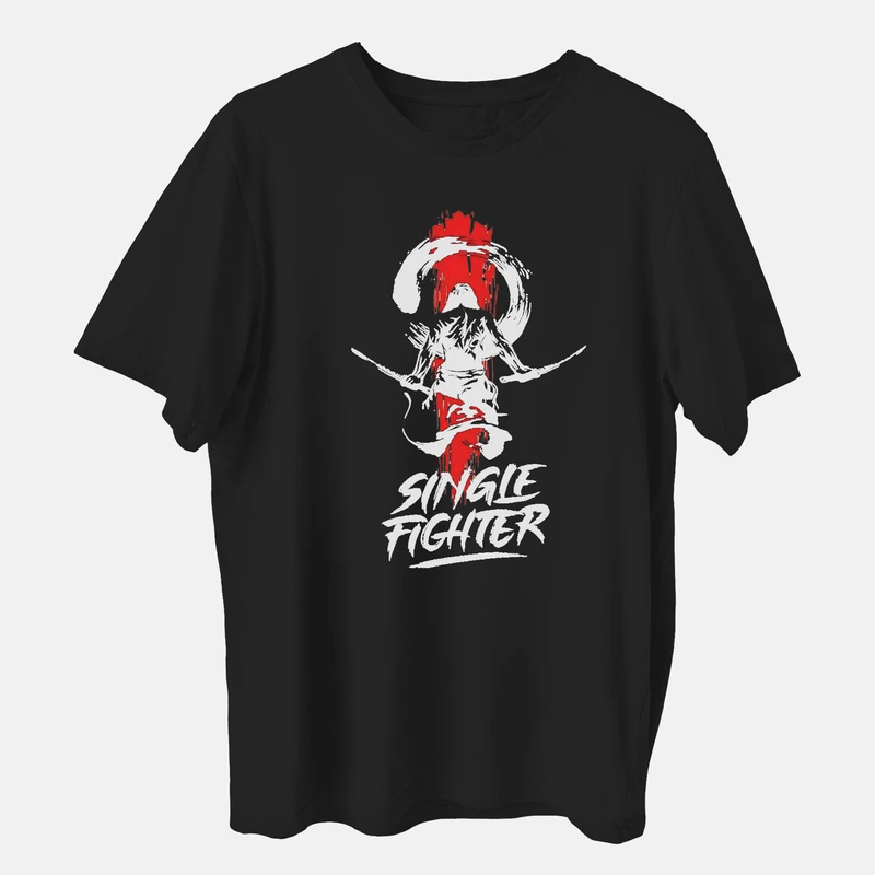 تی شرت آستین کوتاه مردانه مدل سامورایی کاتانا انیمه ای کد anm448