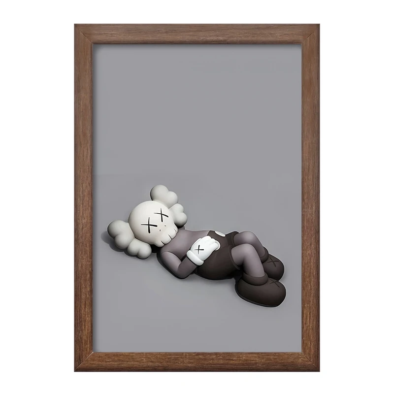 تابلو خندالو طرح عروسک کاز (kaws) کد F3990