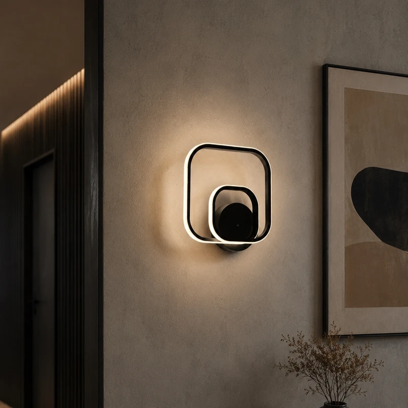 دیوارکوب 1 شعله نور از ما رشکان مدل square