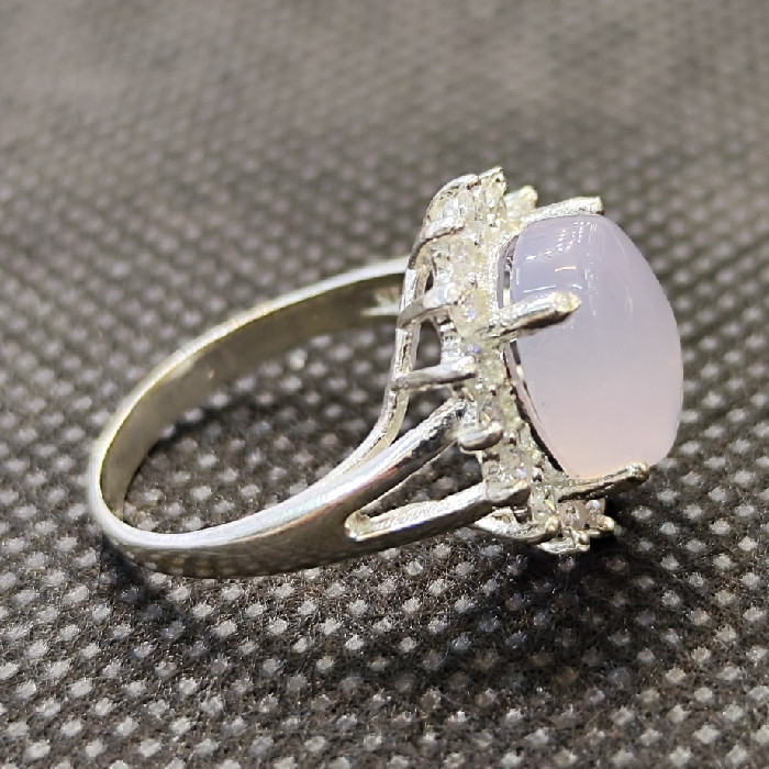 انگشتر نقره زنانه مدل سنگ عقیق یمانی کبود کد 123