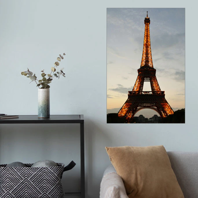 پوستر گوفی مدل برج ایفل پاریس زیبا طرح طبیعت و گردشگری Eiffel Tower Paris Poster 4K کد DRK42