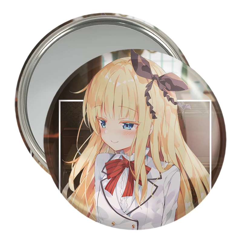 آینه جیبی خندالو مدل دختر انیمه ای  کد 18036