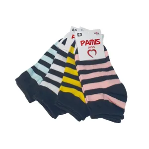 جوراب مدل اسپرت راه راه کد 2104 بسته 4 عددی