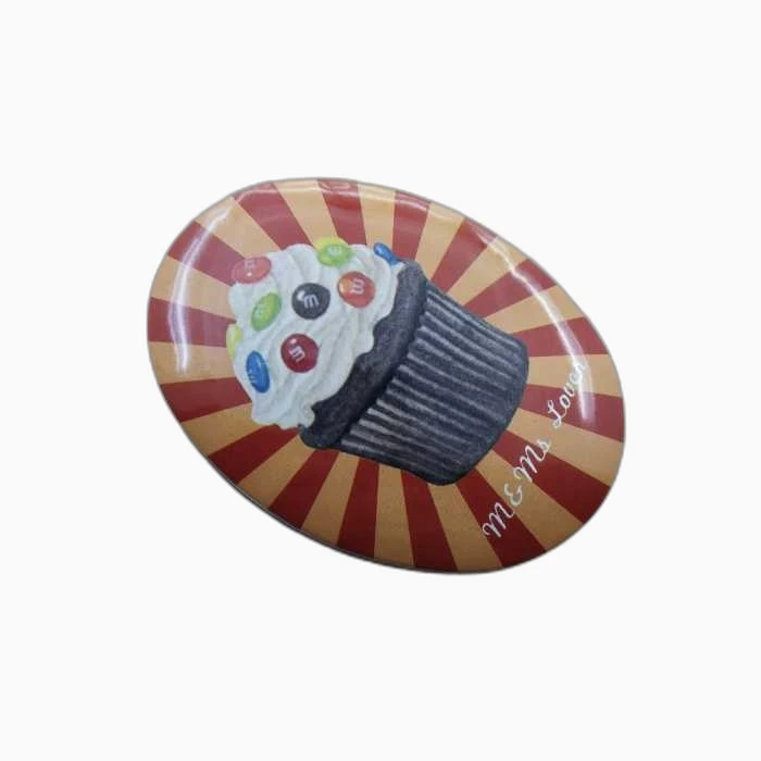 جعبه هدیه مدل بیضی طرح کاپ کیک کد 06