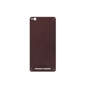 MAHOOT Matte-Dark-Brown-Leather Cover Sticker for Xiaomi Redmi 3