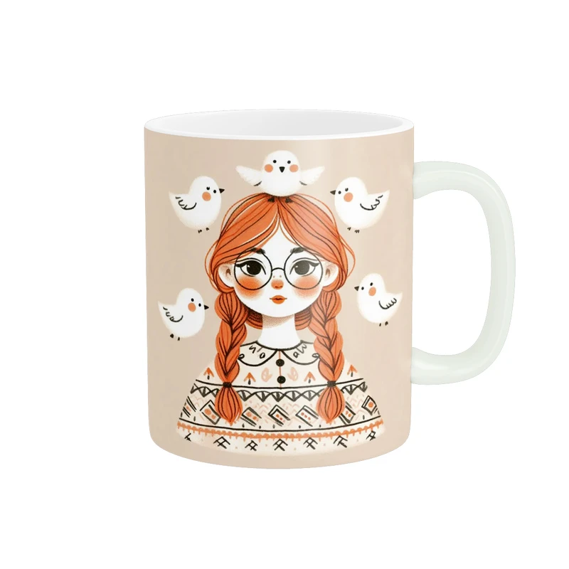 ماگ پاد آفرین طرح دخترک کد 2580