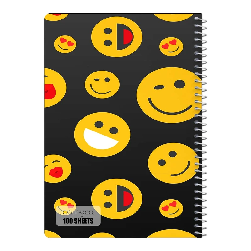 دفتر مشق 100 برگ سیمی کارنیکا طرح ایموجی Emoji کد 49571