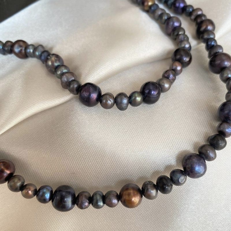 نیم ست نقره زنانه مدل مروارید کد MO0093A