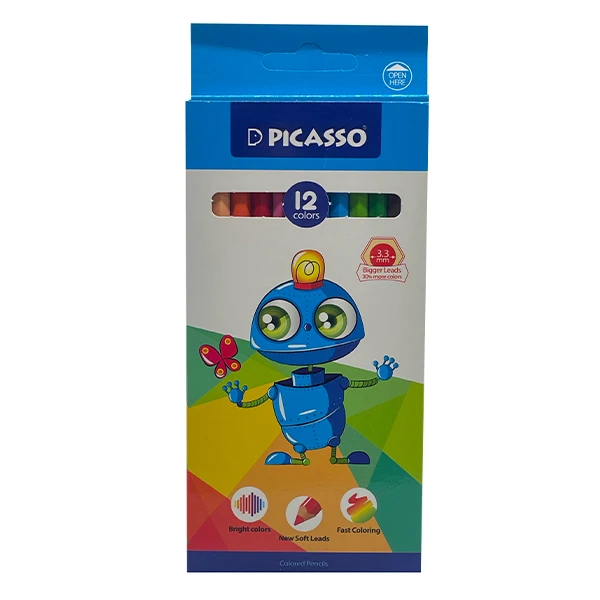 مداد رنگی 12 رنگ پیکاسو مدل ادم اهنی