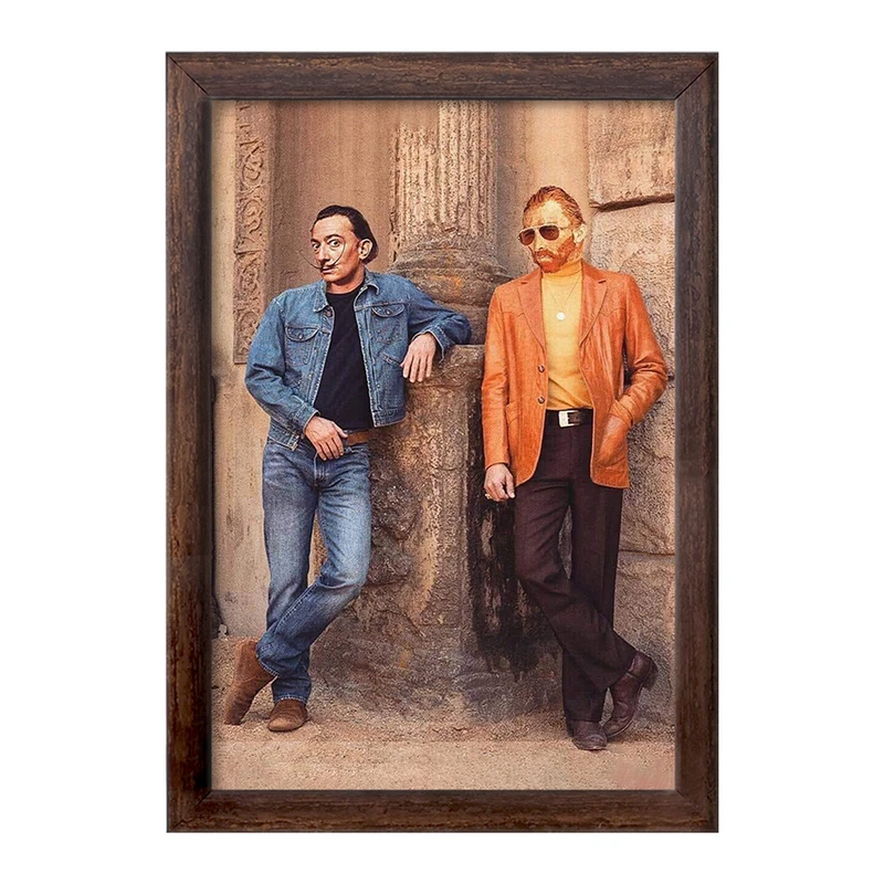 تابلو خندالو طرح ونگوگ و دالی  کد 23377