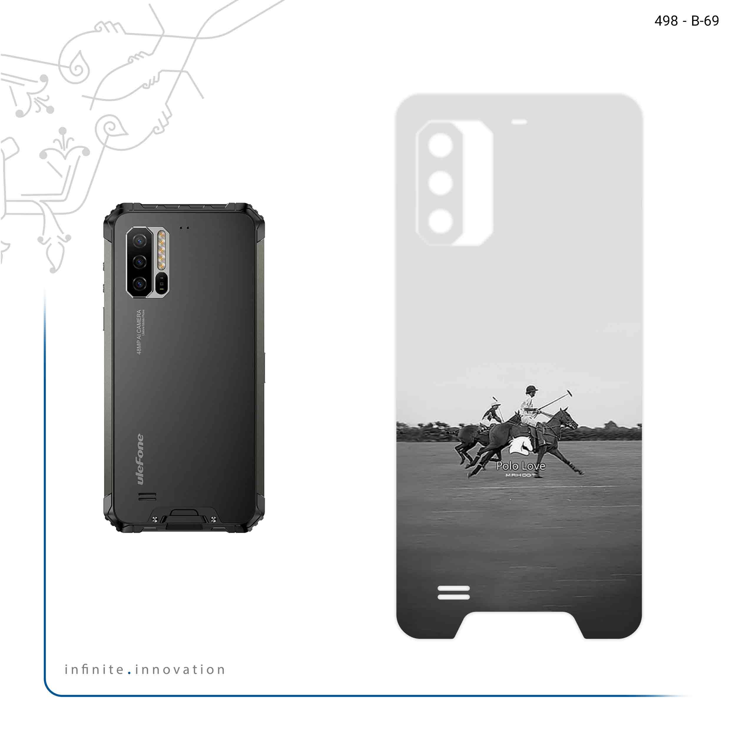 برچسب پوششی ماهوت مدل game of polo مناسب برای گوشی موبایل یولفون Armor 7